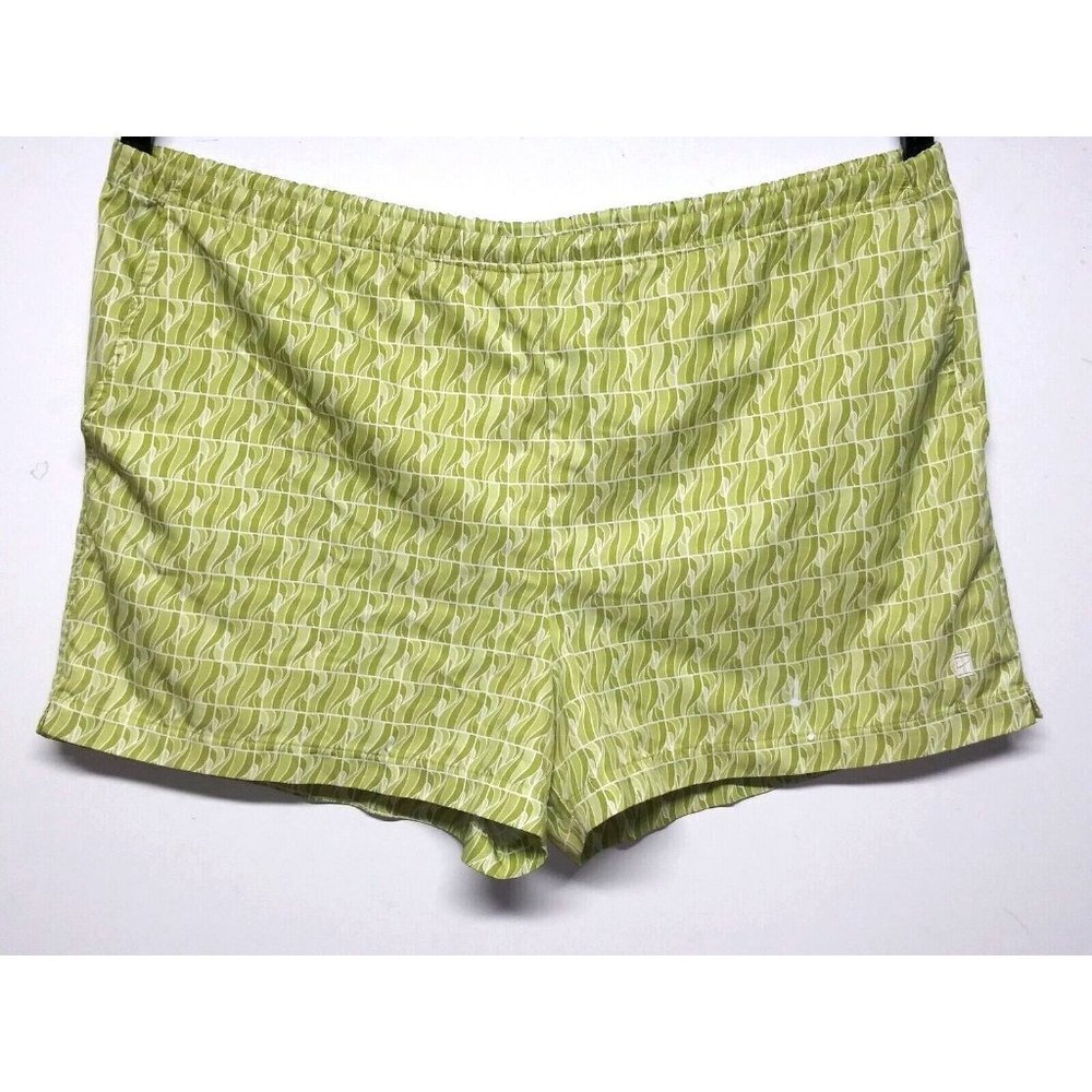 Nike Dri-Fit RN#56323 Tennis Shorts womens XL green white Embroidered Nike Logo
